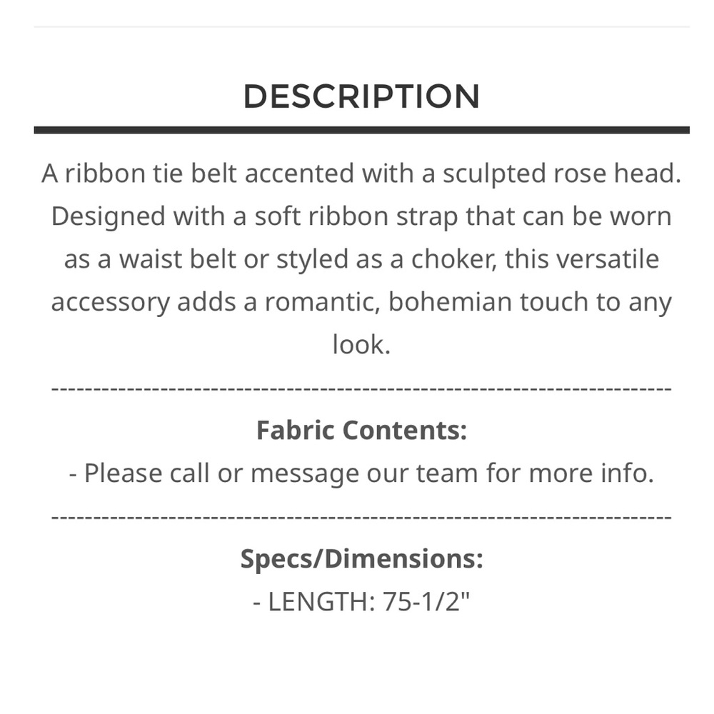 🇺🇸SALE! POL Ribbon Rose Belt - Picture 5 of 6